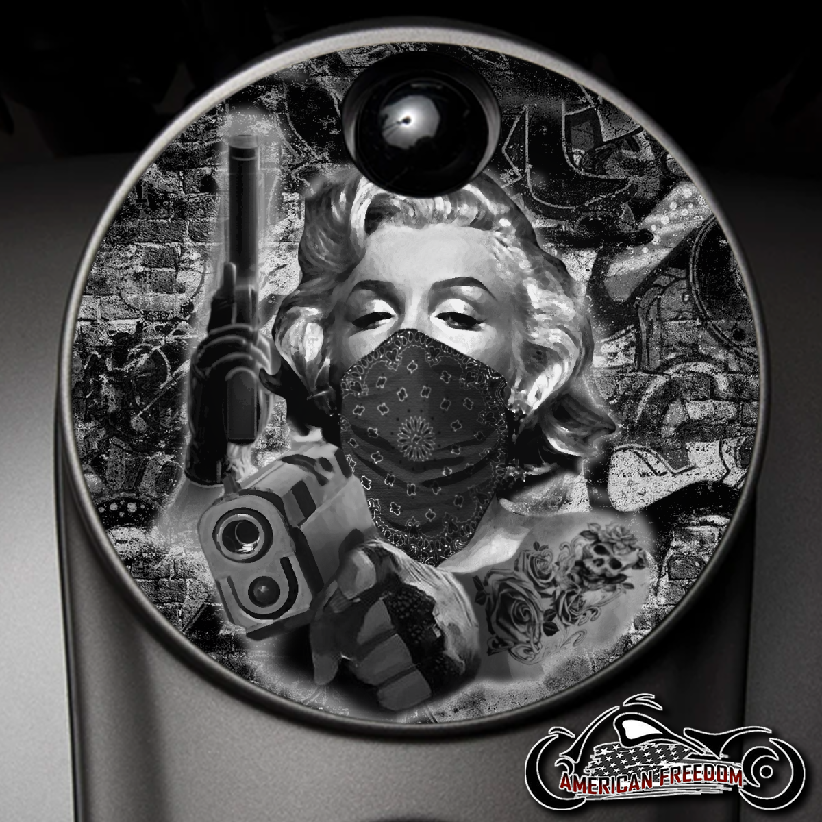 Custom Fuel Door - Gunslinger Marilyn